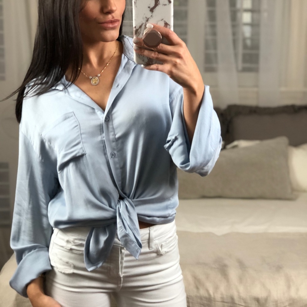 Last ☝・ LOS CABOS Relaxed Button Down Shirt - Picture 5 of 7